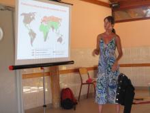 photo de Sabine Brels, pendant son intervention