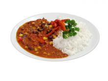 photo d'un plat de chili sin carne