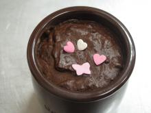 photo d'une mousse au chocolat végane